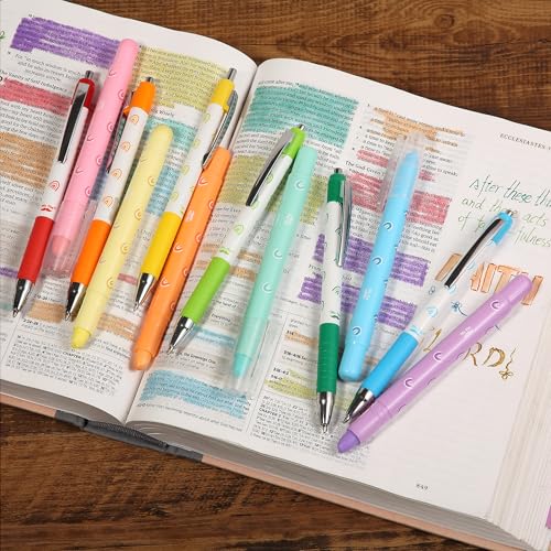 Mr. Pen- Bible Highlighters and Pens No Bleed, 12 Pack - color: Vibrant and Pastel