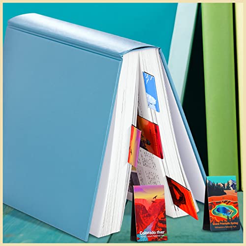 Outus 24 Pcs National Park Magnetic Bookmarks Page Markers with Landscape