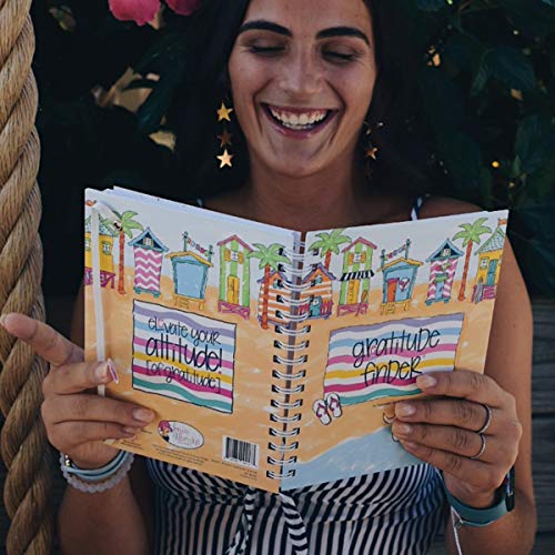 Denise Albright Gratitude Finder® 52 Week Non-Dated Journal for Women, Teens & Girls with 165 Hand-Illustrated Stickers (Beach, Please!) - color: Beach, Please! Gratitude Finder Journal