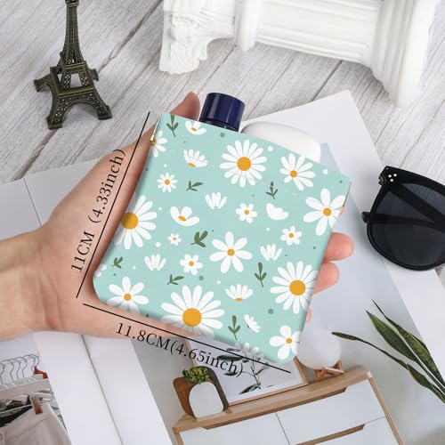 2Pcs PU Leather Small Squeeze Coin Purse Pouch Mini coin Bag Unique And Cute Wallet Cosmetic Bags Change Bag For Women Girls Men （Blue and Pink Flowers 3 - color: Blue and Pink Flowers 3