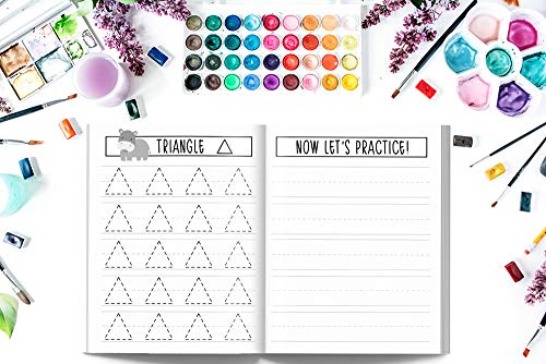 Learning to Trace: Children's Activity Book: Lines Shapes Letters Ages 3+
