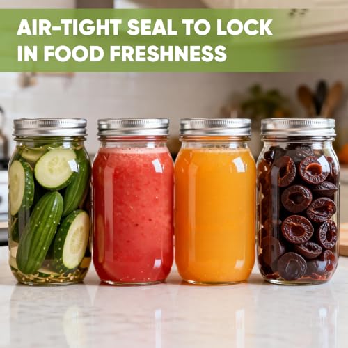 48 Pcs Regular Mouth Mason Canning Jar Lids(70mm) - size: 70# Lid 48P