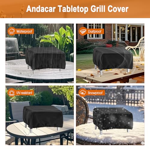 Grill Cover 24 Inch for Lifemaster 2 Burner Portable Gas Grill - size: 24"L×21"W×17"H