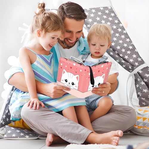 4 Pocket Trading Card Binder, Holds 400 Cards, Zipper Binder - color: Cute Kitten