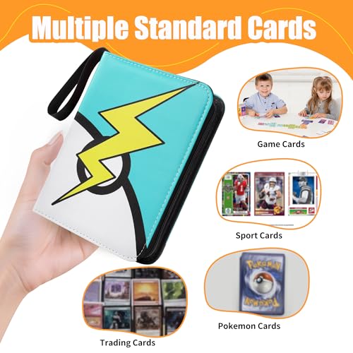 9 Pocket Trading Card Binder, Portable Card Collection for Standard Cards - color: B Blue, size: 9-Pocket