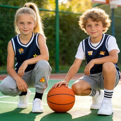 10 Pcs Basketball Iron on/Sew on Patches, Basketball Themed Embroidered Applique Patches, Clothes Backpacks Hats Pants Jackets Jeans Decoration, DIY Accessories - color: 10 Basketball