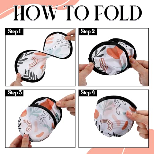 Gejoy 24 Pcs Abstract Botanical Folding Flying Disc Fans Handheld 8 Styles - color: Abstract Botanical