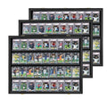36 Graded Sports Card wall-Mount Display case for Shows, Black, 3pc - size: 36 Card - Black - Horizontal 3Pack