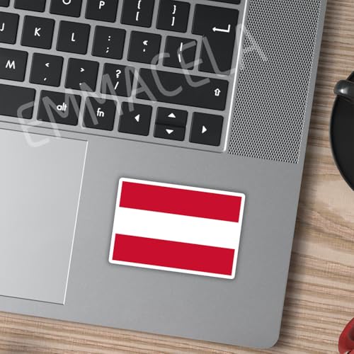 (3PCS) Austria Flag Stickers, Austrian Sticker Countries Flag Waterproof Vinyl Decals For Laptops, Tumblers, Water Bottles, Books, Scrapbooks, Size 3 x 2 Inch - color: Austria