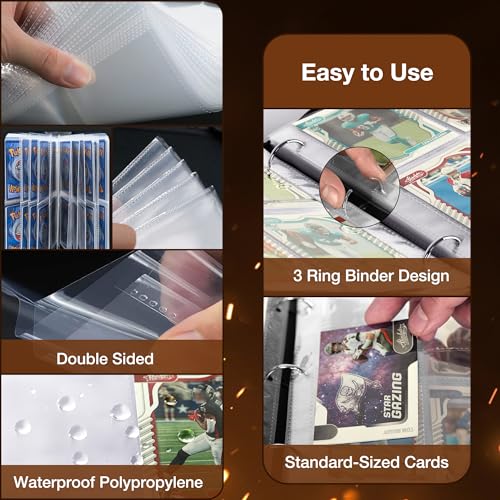 RONMONG Football Card Binder, 440 Pockets, Protective Trading Card Album - color: football-style 1, size: 440