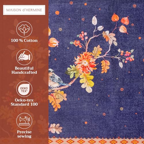 Maison d' Hermine Placemats Set of 4 Reusable 100% Cotton (13"x19") - color: 044 - Kelim - Infinity, size: 13" X 19" (Pack of 4)