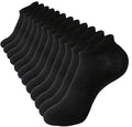 ACCFOD Womens Ankle Socks Athletic Running Low Cut Socks With Tab 6 Pairs - color: Black, size: 6-9