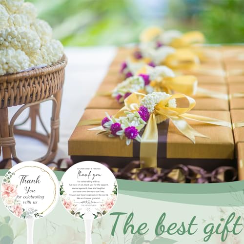CroBlissful 100 Pcs Wedding Hand Fans for Guests Bulk, Handheld, Leaf - style: Flower