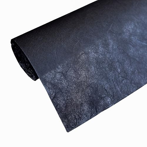 A5 50 Sheets Natural Fiber Mulberry Tree Mulberry Paper Sheets Art Tissue Washi Paper Design Craft Art Origami Suppliers Card Making 8.3" x 5.8". (Black, A5) - color: Black, size: A5