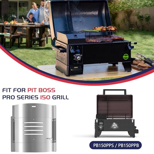 Flame Broiler Kit for Pit Boss Tabletop Portable 150 Pellet Grills Pro Series II Mahogany 150PPS Replacement Parts Pitboss Diffuser Heat Deflector Plate Smoker BBQ Accessories - size: For Tabletop 150