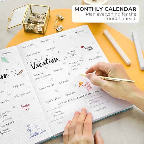 Clever Fox Planner PRO Light, Undated Weekly Planner, 8.5x11, Turquoise - color: Turquoise (Undated), size: A4 (8.5" x 11") Light Version