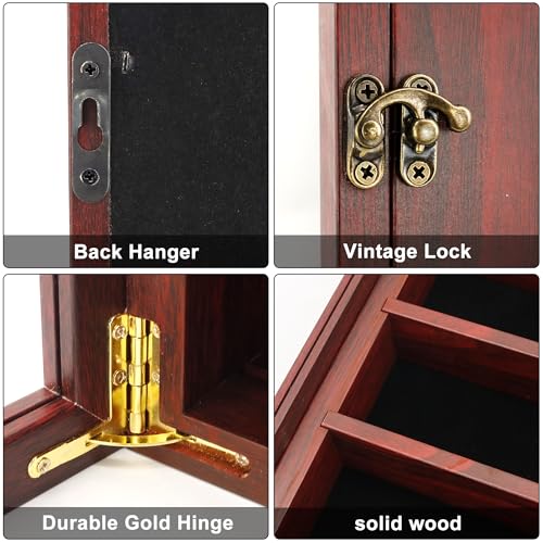 FramePro Shadow Box Frame Display Case 18x24 with Removable Shelves, Deep Memory Box Trinket Knick Knack Shelf Cabinet for Collector, Keepsake Coins Military Medals Wedding Flowers Cherry - color: Cherry, size: 18x24