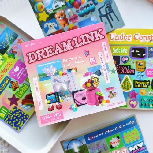 750+ Pcs Dreamcore Sticker Book for Journaling - color: Dream Link