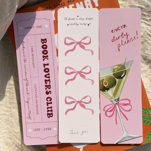 10pcs Cute Bookmarks Set, Aesthetic Bookish Gifts for Women (Pink) - color: Pink