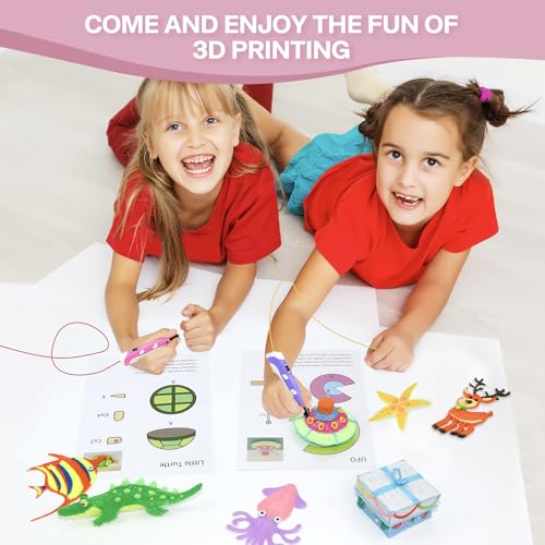 3D Pen Printing Templates, 20 Sheets Printer Drawing Graffiti - color: Pink