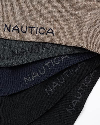 Nautica Mens Dress Socks Comfort Stretch Business Formal Crew Socks 10 Pack - color: Heather Assorted