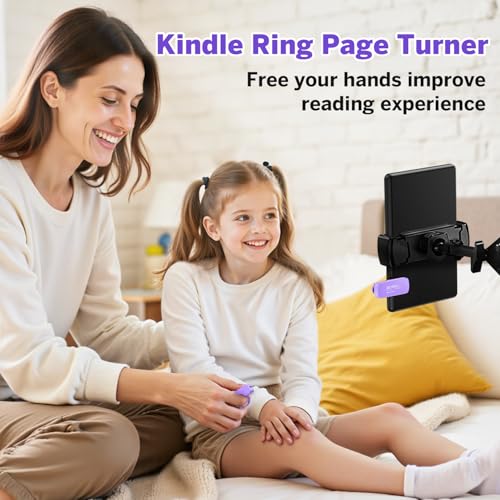 Page Turner Ring for Kindle,Remote Control for iPhone iPad Tablets eReaders - color: Purple