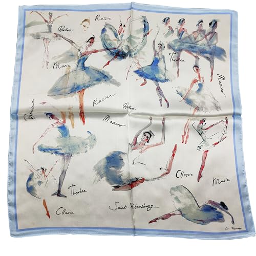 Women 100% Mulberry Silk Neck Scarf 21" Square Floral Neckerchief - color: Beige White