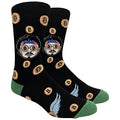 Urban Peacock Men's Novelty Fun Dress Socks Multiple Patterns/Multi-pair Options! - color: Bitcoin Man - Black With Green