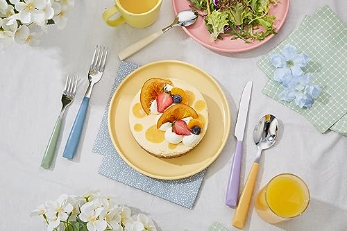 ANNOVA Silverware Set Stainless Steel Colorful Handle Tableware Kitchen Flatware Set Utensils, Includes Dinner Knives, Forks, Spoons, Salad Forks & Dessert Spoons (Morandi Mix, 20 Pieces) - color: Mixed Morandi 20Pieces