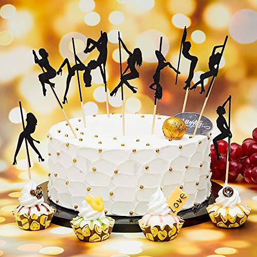 60 Piece Cupcake Topper Picks Dancing Silhouette Toothpick
