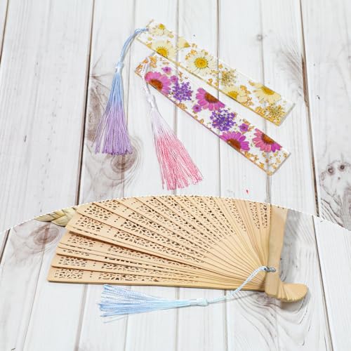 30PCS Mini Tassels for Crafts Bookmark Tassels for Crafts 10 Colors Silky Soft Tassels with Cord Loops Handmade Craft 13cm/5-Inch Small Tassels for Bookmarks DIY Crafts Keychain Jewelry Making