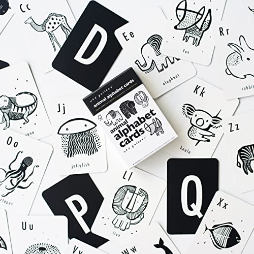 Wee Gallery Alphabet Cards, ABC Flash Cards for Toddlers - color: Animal