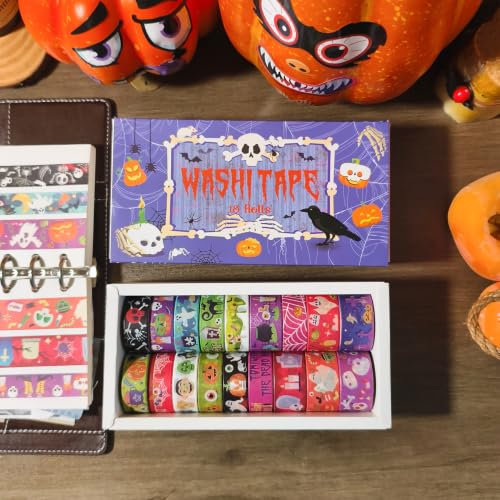 Halloween Washi Tape Set Pumpkin Scrapbook Tape 18 Rolls - color: Halloween