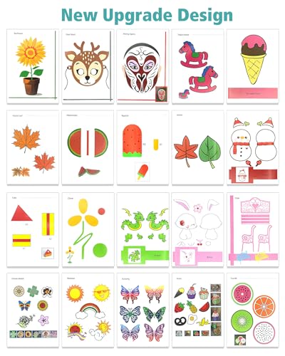 3D Pen Painting Drawing Book, 40 Pattern Thick Paper Templates - color: Happy Time