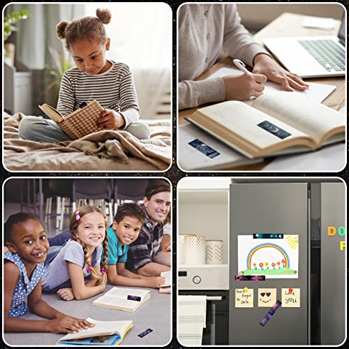 12 PCS Cool Magnetic Bookmarks, Space Starry Night Bookmark for Book Lovers, Bulk Bookmarks for Women Men, Unique Book Mark for Reading, Students, Classroom Gifts, School Prize, Reading Present