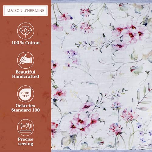 Maison d' Hermine Placemats Set of 4 Reusable 100% Cotton (13"x19") - color: 059 - Summer Floral, size: 13" X 19" (Pack of 4)