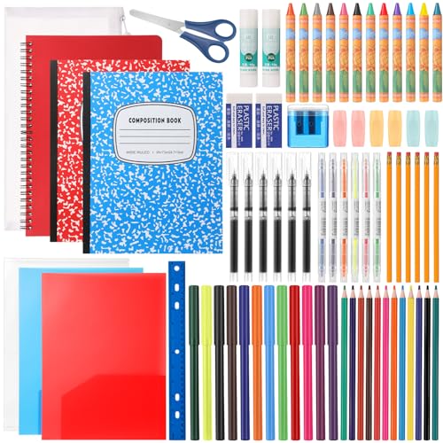 Gilprop 1 Set 2026 School Supplies Kit, 47 Pcs Prefilled School Gift Set