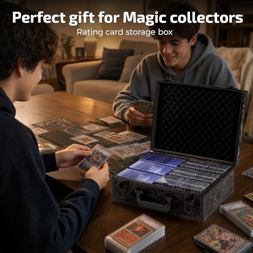 Top Loader Trading Card Storage Case for Sports Cards Graded Cards - color: Ink Black