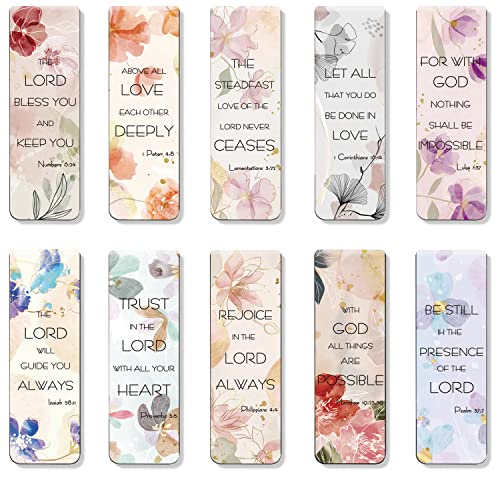 Magnetic Bookmarks, Page Markers, 10 Bible Verse Designs - color: Bible Verse Bookmarks