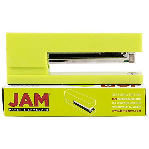 JAM PAPER Modern Desk Stapler - Lime Green - Sold Individually - color: Lime Green, size: Pack of 1