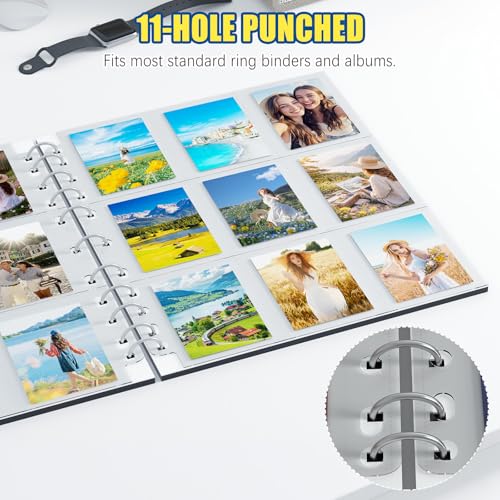ABLY 900 Pocket Single Sided Card Sleeves, 9-Pocket, for 3 Ring Binder - size: Single-Sided