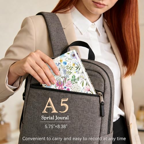 Lined Spiral Journal Notebook for Work A5, 160 Pages, Flower - color: Flower