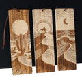 Bookmarks for Adults Men,Bamboo Natural Book Marks, Desert Mountain Sea Book Marks for Reading (Venture) - color: Venture