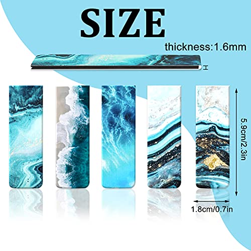 15 Pieces Bookmarks, Magnetic Bookmarks for Women, Men, Book Lovers, Page Markers for Students Teachers Reading (Multi Ocean) - color: Multi Ocean, size: 15 Pieces