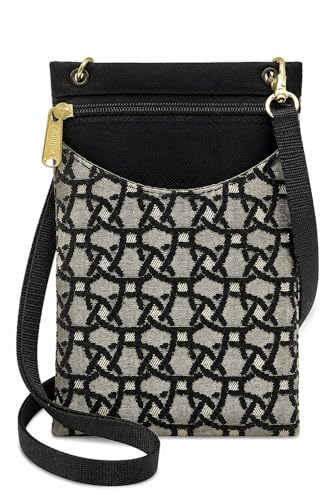 Danny K. Women's Tapestry Crossbody Cell Phone or Passport Purse, Handmade in USA - color: Olympic