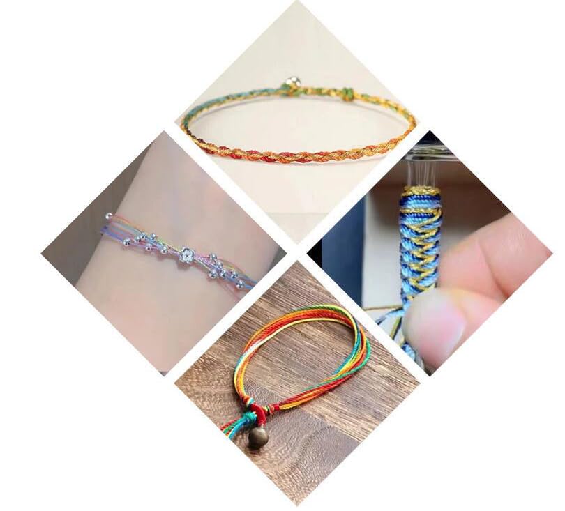 KONMAY 0.8mm Grey Nylon Bracelet String for Dream Catchers & Suncatchers - color: Gray, size: Braided 0.8mm