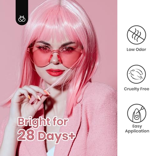 Beetles Gel Liner Nail Art Polish Set Pastel French Tip Nails Polish - color: E - Multicolor-20-23