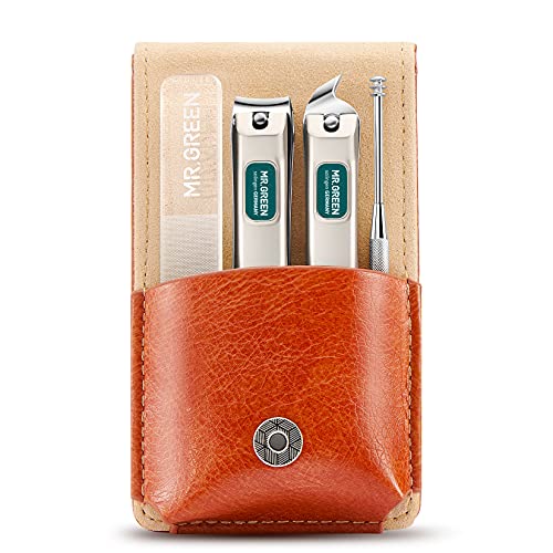 MR.GREEN Portable Manicure Sets Pedicure kits Stainless Steel Nail Clippers Tool Travel Grooming Case Nail Scissors Gift Box (Mr-6104) - color: Mr-6104