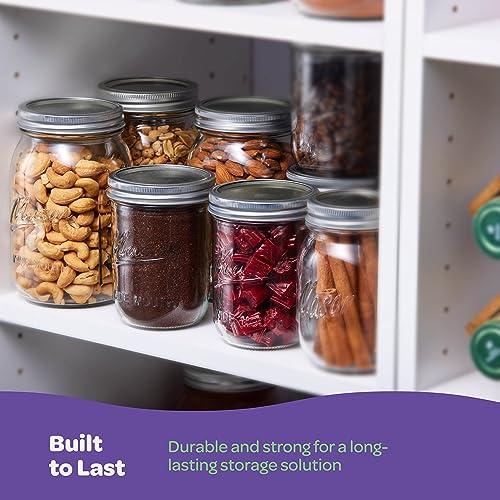SEWANTA Wide Mouth Mason Jars 64 oz [2 Pack] With Mason Jar Lids and Bands, Mason Jars 64 oz - For Canning, Fermenting, Pickling - Jar Decor - Microwave/Freeze/Dishwasher Safe.