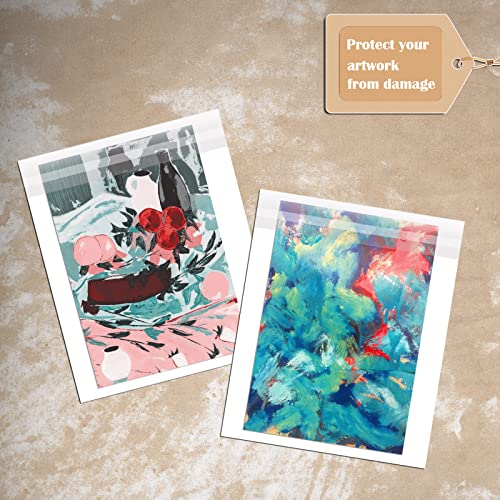 Egofine Self Sealing Cellophane Bags 100 PCS Clear Resealable Sleeves Bags for 9x12 Photo Mats (Bag Size: 9.38x12.4 inches for 9x12 Mats) - color: 9"x12"Pack of 100